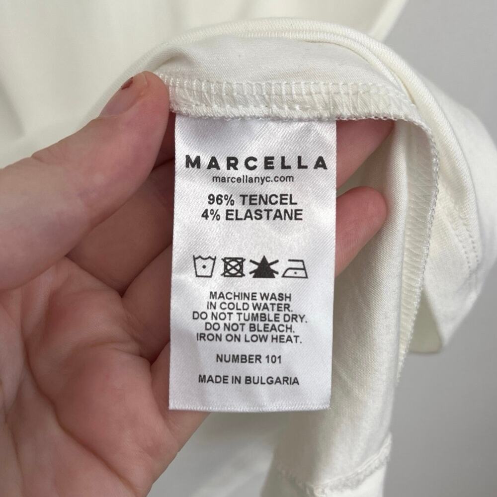 Marcella NYC Ana Mock Neck Stretch Jersey Half Sleeve Fitted Classic Top - Small - Picture 6 of 7
